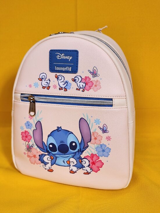 Loungefly Disney Lilo And Stitch Ducks Floral Mini Backpack Soft Tag NEW main image 4